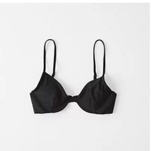 Abercrombie black underwire bandeau bikini top size M